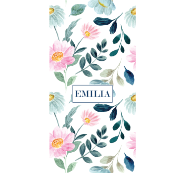 Estore de rolo flores e plantas flor floral com nome - TenStickers