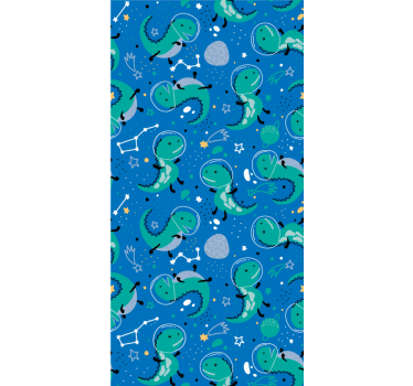 Dinossauros engraçados com planetas crianças estors - TenStickers