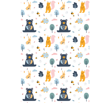 Estores de rolo de animais criaturas da floresta nórdica - TenStickers