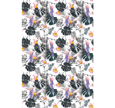 Estores de rolo de animais padrão de pássaros tropicais - TenStickers