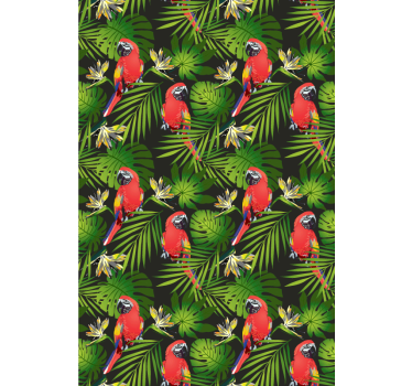 Estores de rolo de animais papagaios tropicais coloridos - TenStickers