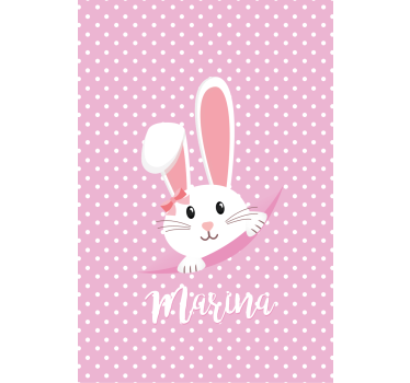 Coelhinha fofa para menina com nome babys estores - TenStickers