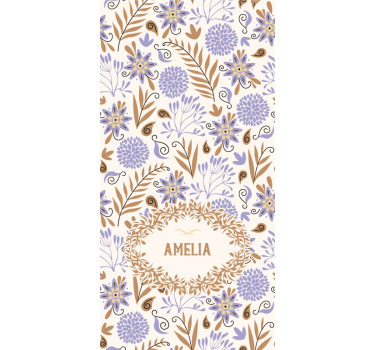 Estore de rolo florais design floral personalizado - TenStickers