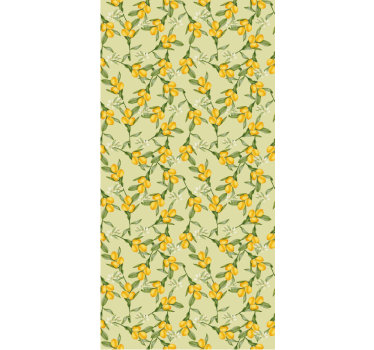 Limões de verão tropical cortina de rolo com padrão de frutas e v - TenStickers