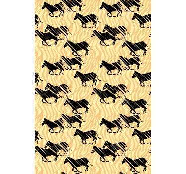 Estores de rolo de animais padrão de cavalo estilizado - TenStickers
