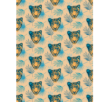 Estores de rolo de animais padrão de cabeça de leopardo - TenStickers