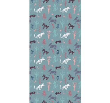 Estores de rolo de animais motivo de animais da floresta - TenStickers