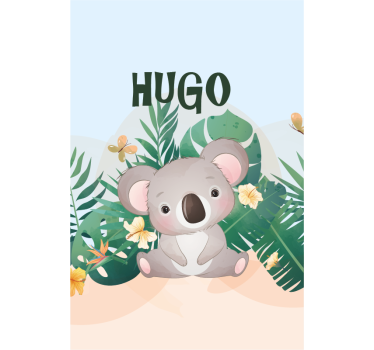 Coala fofo para menino com nome babys estor - TenStickers