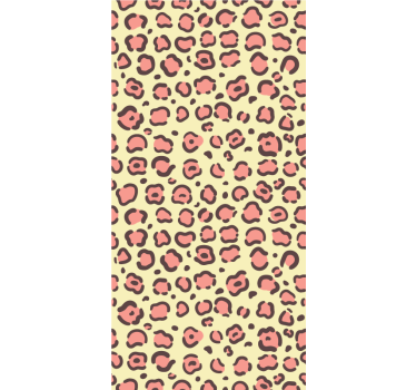 Estore de rolo animais variados leopardo rosa e amarelo - TenStickers