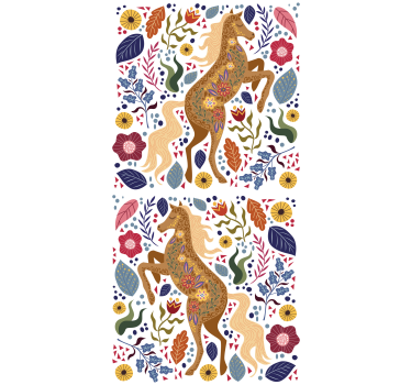 Estores de rolo de animais majestosa silhueta de cavalo - TenStickers