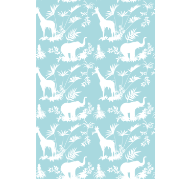 Estores de rolo de animais elefantes e girafas - TenStickers