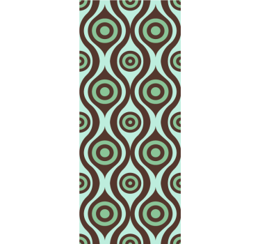 Formas irregulares padrão dos anos 70 mais cortinas vintage - TenStickers