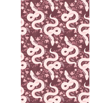 Estore de rolo animais variados serpentes enroladas florais - TenStickers