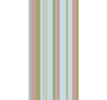 Cortina vintage com riscas azuis e verdes dos anos 80 - TenStickers