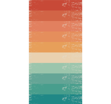 estor vintage arco-íris listrada retrô - TenStickers