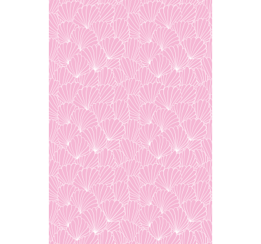 Estore de rolo animais variados padrão de concha rosa - TenStickers