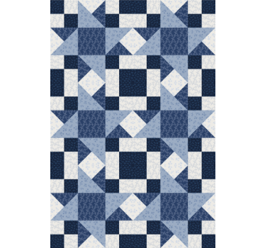 Patchwork estrela azul triângulo mais vintage estor - TenStickers