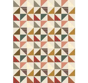 Patchwork geométrico mais estor vintage - TenStickers