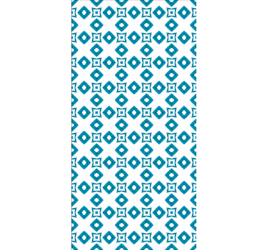 Estore de rolo para cozinha padrão geométrico azul - TenStickers