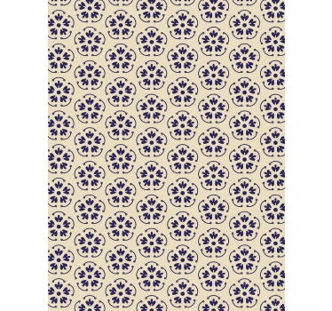 Cortina de janela de cozinha com padrão geométrico de flor - TenStickers