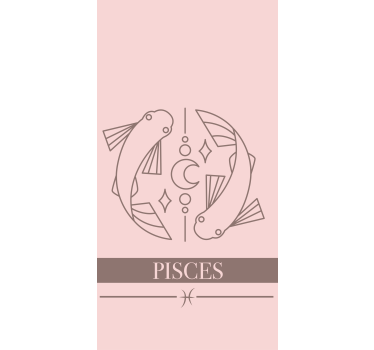 Estore de rolo personalizável design do zodíaco de peixes - TenStickers