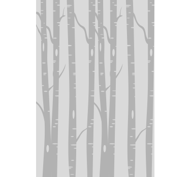 Alta bétula floresta cortina de rolo para árvore escandinava - TenStickers
