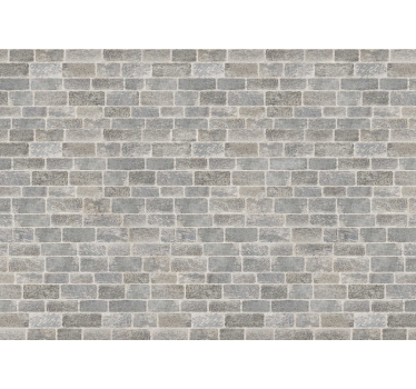 Cortina de rolo rústica estilo tijolo branco - TenStickers