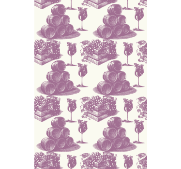 Padrão vintage francês em estor clássica violeta - TenStickers