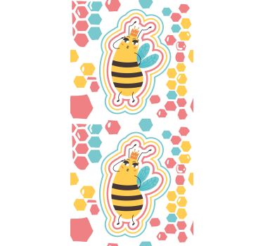 Estores de rolo de animais personagem de abelha fofa - TenStickers