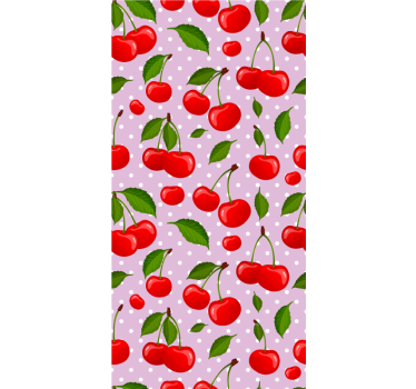 Estore de rolo sala de jantar cerejas e folhas - TenStickers