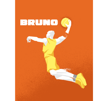 Estore de rolo basket com nome personalizado - TenStickers