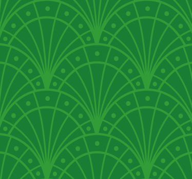 Estore de rolo verde art deco - TenStickers