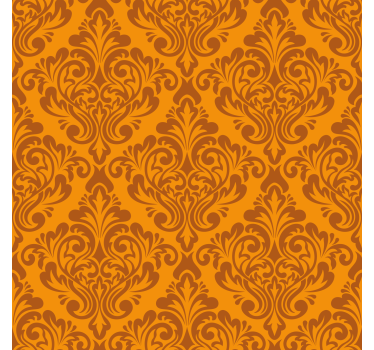 Estore de rolo sala damasco laranja vintage - TenStickers