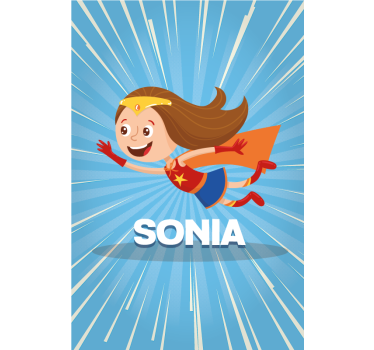 Estore de rolo personalizável super garota - TenStickers