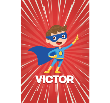 Estore de rolo personalizável super garoto - TenStickers