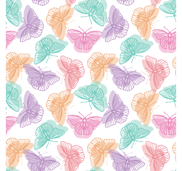 Estore de rolo borboleta silhueta colorida - TenStickers
