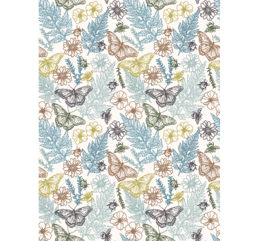 Estore de rolo borboleta florais - TenStickers