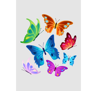 Estore de rolo borboleta grandes asas coloridas - TenStickers