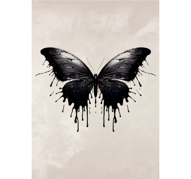 Estore de rolo borboleta grandes asas pretas - TenStickers