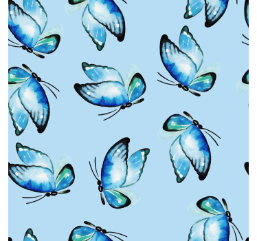Estore de rolo borboleta tons de azul - TenStickers