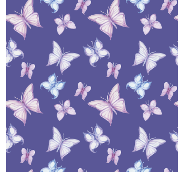 Estore de rolo borboleta fundo roxo - TenStickers