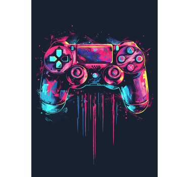 Estore de rolo de frikis controle azul e rosa - TenStickers