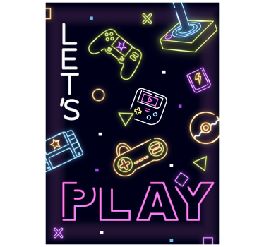 Estore de rolo de frikis controles de néon - TenStickers