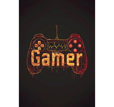 Estore de rolo de frikis batimento cardíaco do jogador - TenStickers