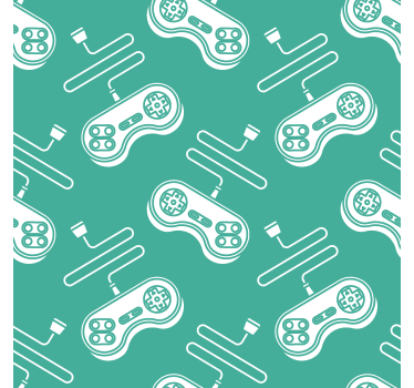 Estore de rolo de frikis padrão de controles brancos retrô - TenStickers