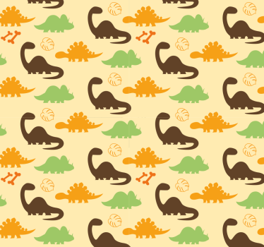 Estore de rolo de dinossauros fundo bege - TenStickers