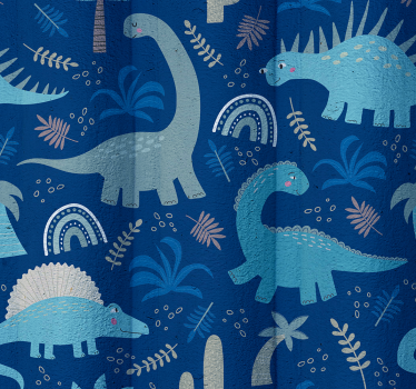 Estore de rolo de dinossauros tons de azul - TenStickers