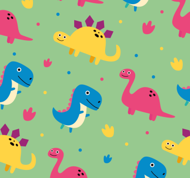 Estore de rolo de dinossauros estilo colorido - TenStickers