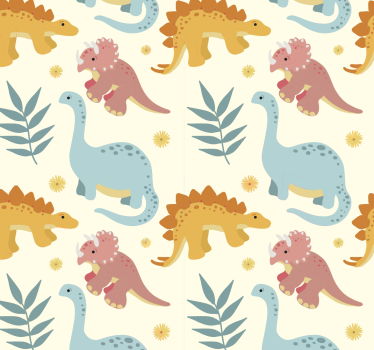 Estore de rolo de dinossauros estilo minimalista - TenStickers