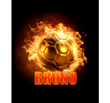 Estore de rolo futebol bola de fogo dourada - TenStickers